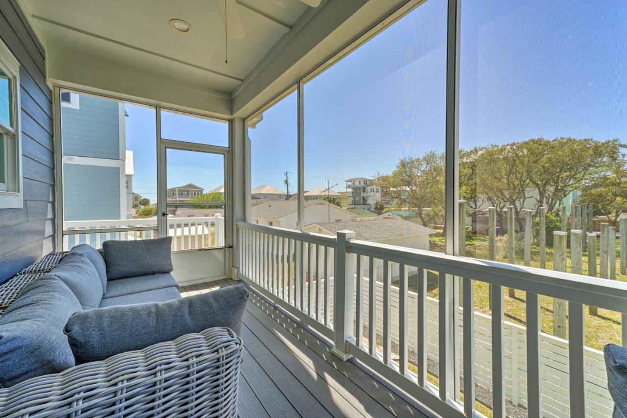 Bright Coastal Abode With Porch And Beach Access! Каролина-бич Экстерьер фото